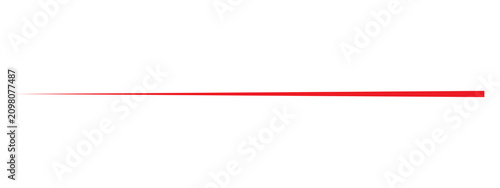 Canvastavla A single horizontal red line with a thin sharp pointed edge on the left side
