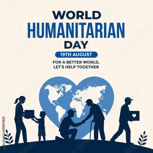 World Humanitarian Day Vector Illustration 