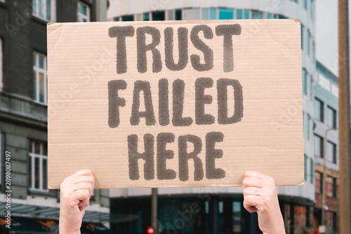Slika na platnu "Trust Failed Here" Reliance on tech ended abruptly