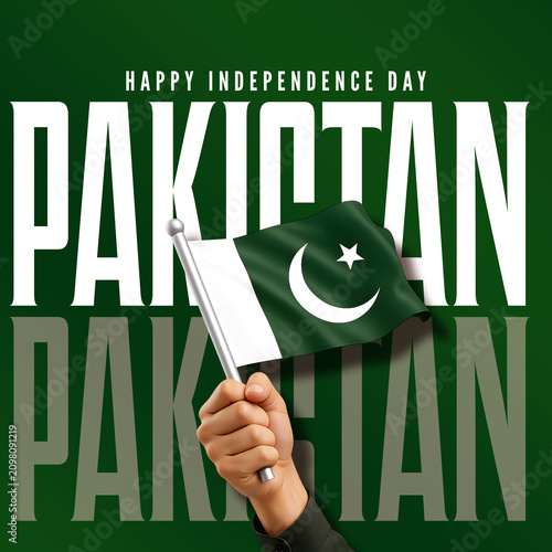 Pakistan independence day celebration template