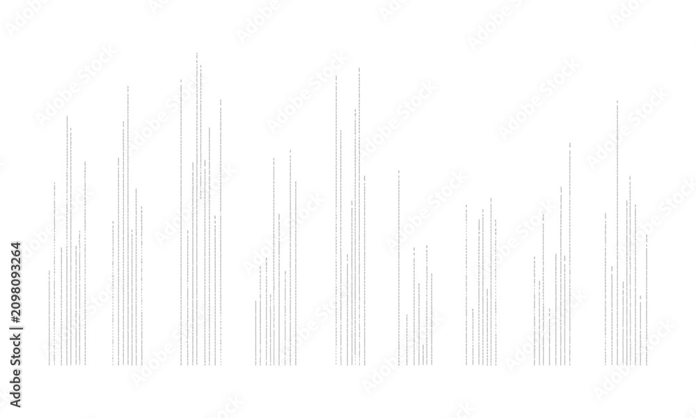 Obraz premium Vertical barcode style pattern with varying line weights and spacing.