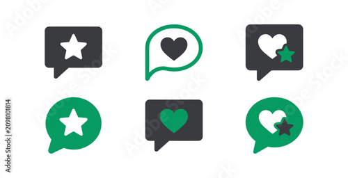 Social Media Interaction Icon Set