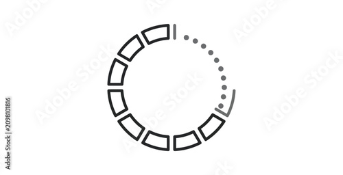 Minimal Circular Loading Progress Indicator Icon