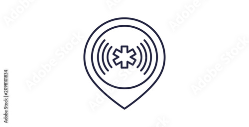Medical Location Pin Icon