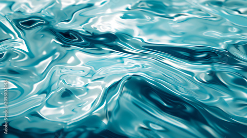Glossy Aqua Water Texture with Flowing Light Reflections