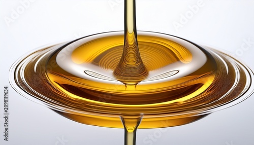 oil drop on white background