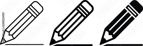 Edit and writing icon with pencil and underline. Symbol of text editing, content creation and document modification. Ideal for user interface design, text editors, content management and writing tools