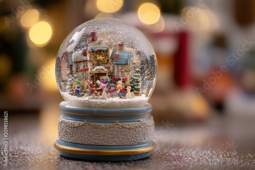 Festive snow globe with min...