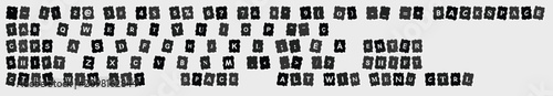 Konstfotografi Canadian QWERTY Keyboard Layout Ransom Note Style Horizontal Vector Template