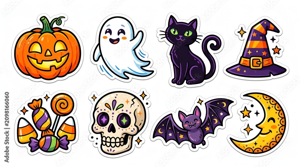 Fototapeta premium halloween icons set