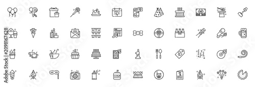 Fotografía Birthday icon set