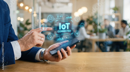 Internet of Things IoT Hologram Concept