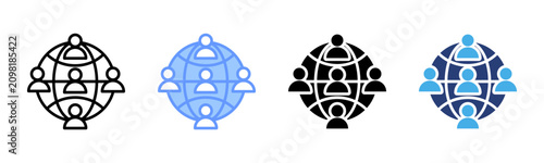 Foto Union icon set multiple style collection