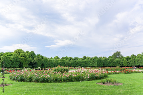 Bild auf Leinwand Vienna, Austria - June 4, 2022: Beautiful gardens surround Schonbrunn Palace wit