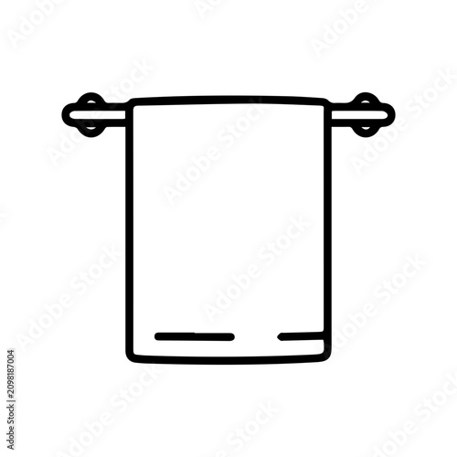 Simple Towel Icon Graphic