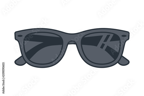 Fotografie Classic Wayfarer Sunglasses Vector Illustration