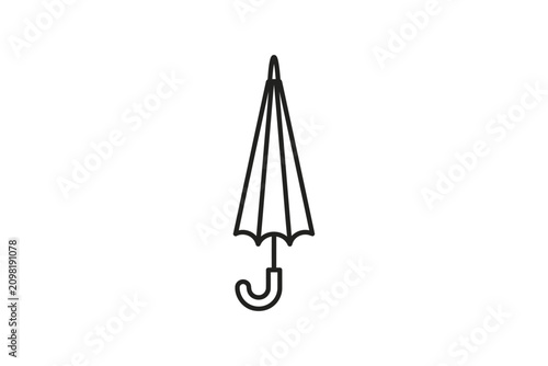 Closed Umbrella Minimalist Icon