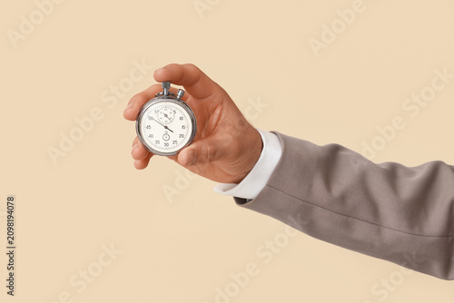 Businessmans hand holding a...