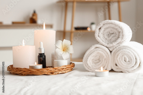 Spa treatment setup with bu...