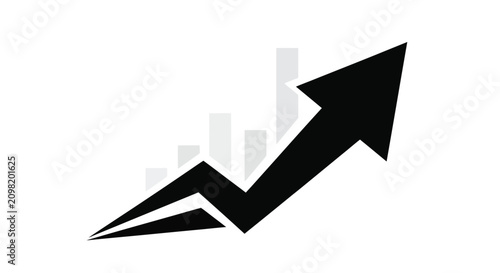 Schilderij op canvas Dynamic Upward Arrow Signifying Growth and Progress.