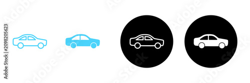 Car icon vector. car sign and symbol. small sedan