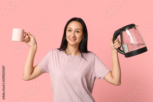 Beautiful young woman with ...