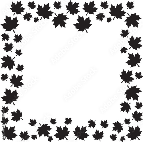 Maple leaf frame during Thanksgiving Canada celebration vector illustration