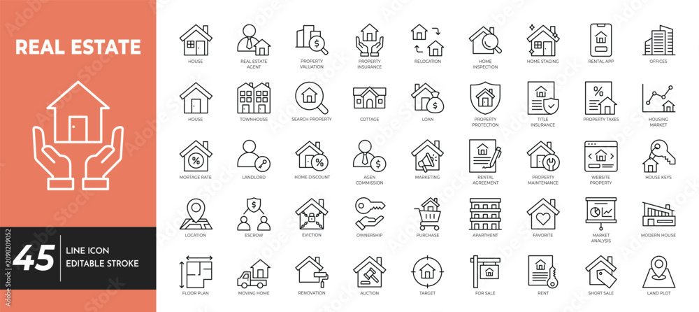 Foto Real Estate icon set