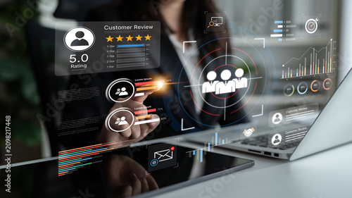 Принти на полотні A dashboard for customer relationship management (CRM)