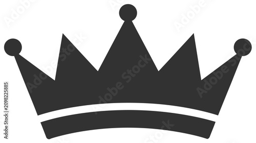 Black crown silhouette vector symbol of royalty, power, success, leadership, luxury, and prestige.