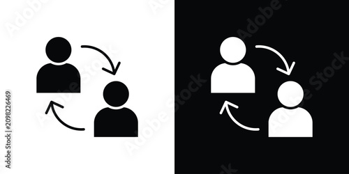Cuadro en lienzo employee turnover icon line pictogram set