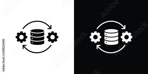 ETL icon line pictogram set