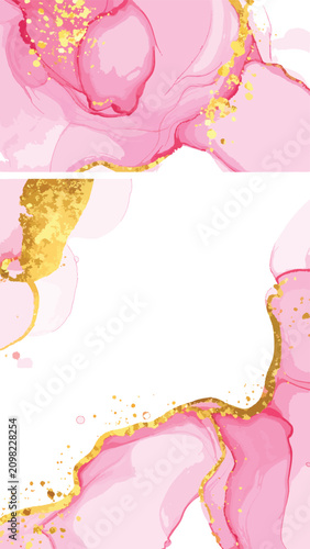 Abstract fluid art in pink ...