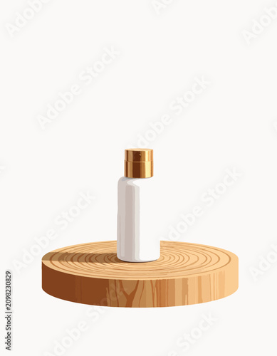 Isolated white cosmetic bot...