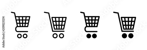 Bild auf Leinwand Shopping icon set vector