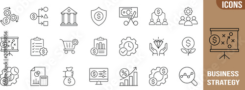 Fotografija Business finance strategy vector icons
