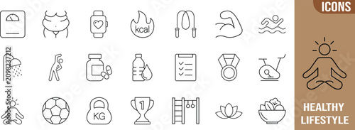 Health and fitness lifestyle icons. smartwatch icon set, kettlebell icon set, pill icon set