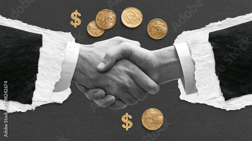 Handshake Deal: A close-up ...