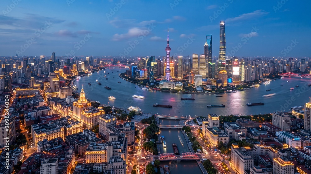 Naklejka premium China's urban areas
