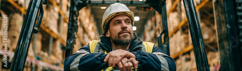 Warehouse Worker Pondering:...