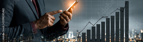 Stock Market Growth: A man ...