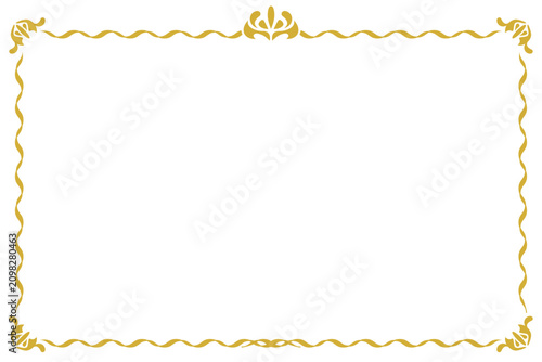 Background transparent with border frame gold