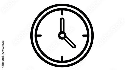 Minimalist black clock face icon showing 405