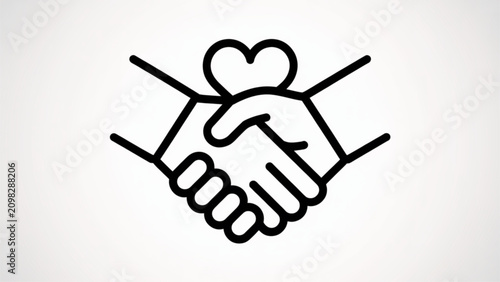 Handshake with crossed fingers icon symbolizing agreement or luck Vector
