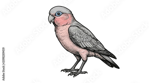 Canvastavla Colorful Small Bird Standing Alone.