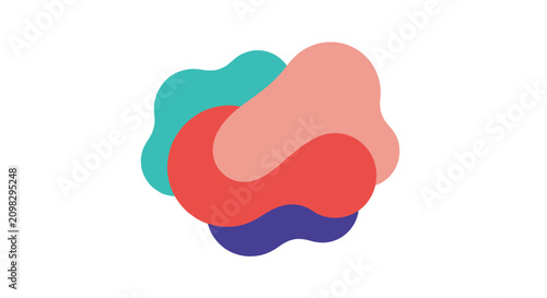 Modern abstract colorful organic liquid shape graphic.
