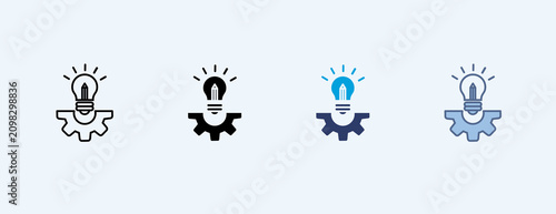 Schilderij op canvas Creativity Multiple Icon Illustration Vector