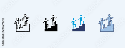 Mentorship Multiple Icon Illustration Vector