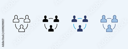 Networking Multiple Icon Illustration Vector