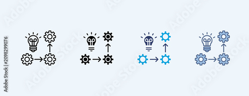 Innovation Process Multiple Icon Illustration Vector
